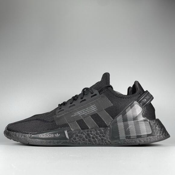 Adidas NMD R1 V2 Men's Size 11.5 Black Athletic Sneakers Running Shoe Casual GUC - Picture 1 of 9